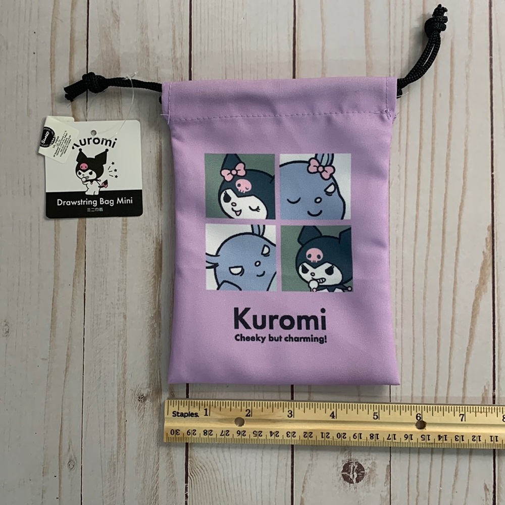 NWT Sanrio Kuromi Mini Drawstring Bag